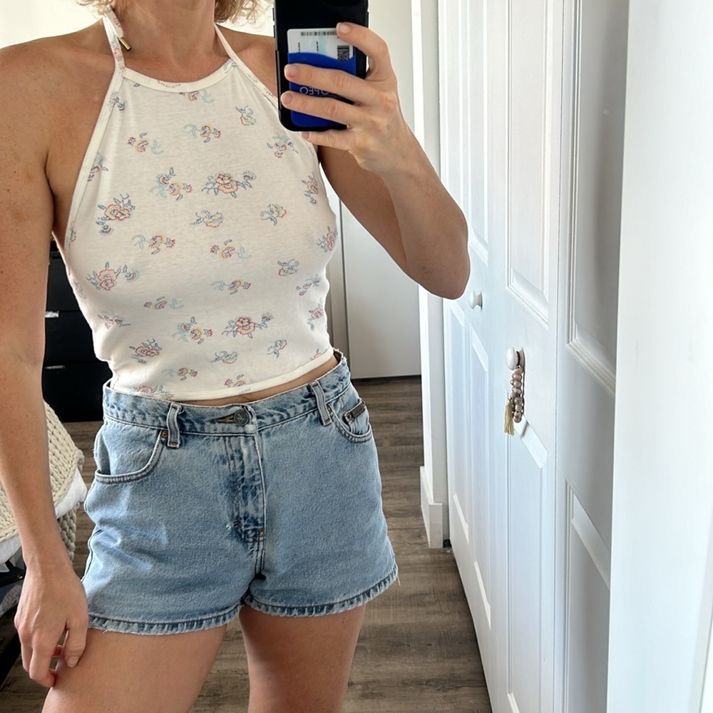 Obey Propaganda Floral Halter Top size M